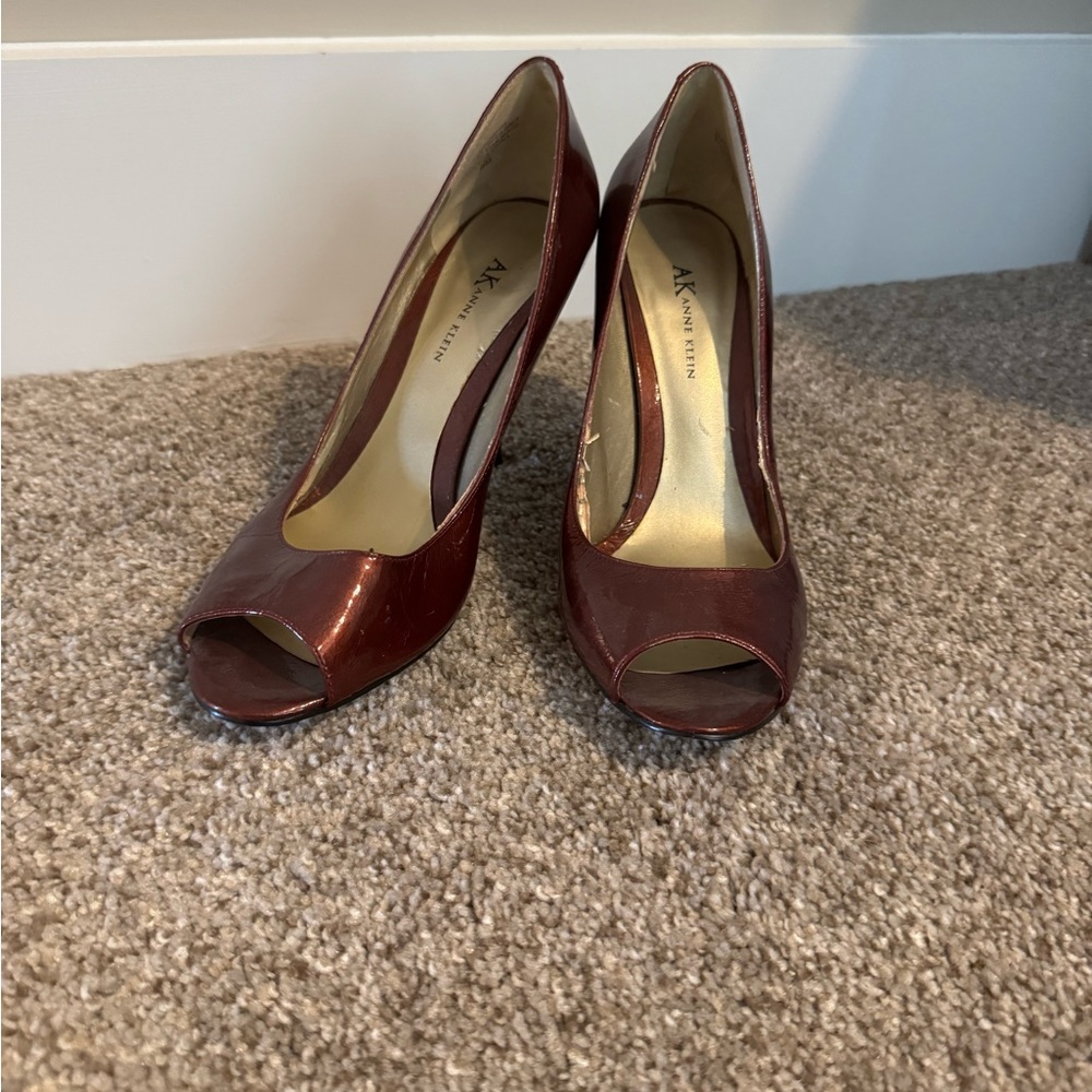 Anne Klein Women's Peep Toe Heels - Brown